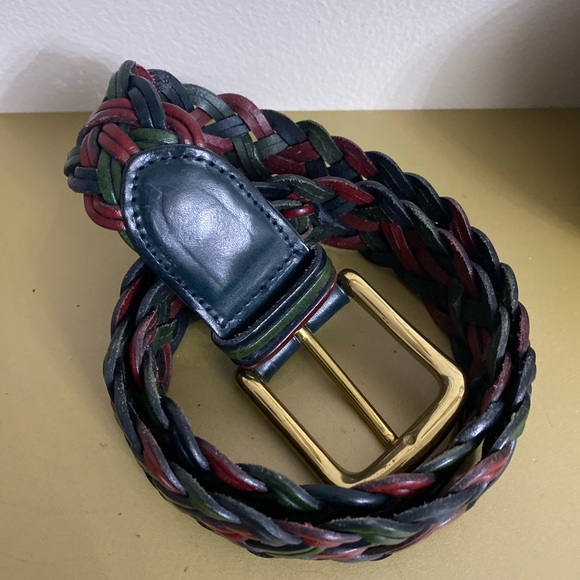 LANDS' END GENUINE BRAIDED LEATHER BELT - Picture 1 of 6